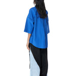 SYLVIE' Faux Leather Applique Shirt - Kanika Goyal Label