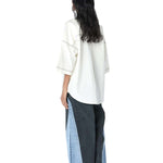 ‘SYLVIE’ Faux Leather Appliquè Shirt - Kanika Goyal Label