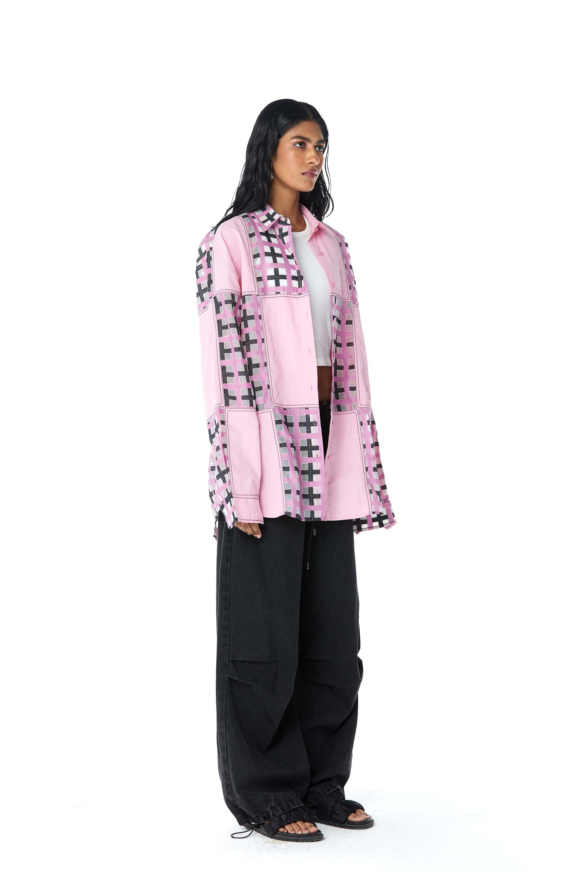 TAFFY' Grid - Blocked Shirt - Kanika Goyal Label