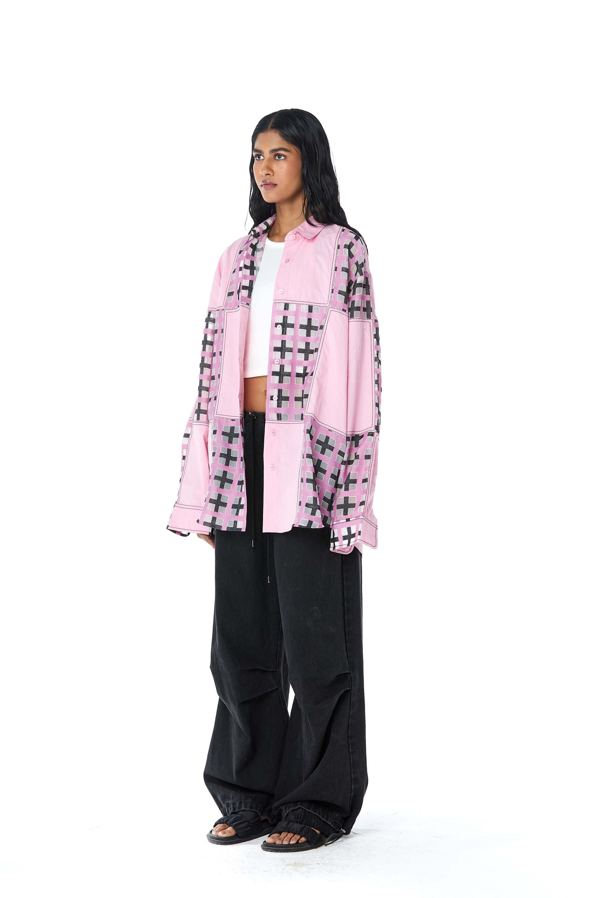 TAFFY' Grid - Blocked Shirt - Kanika Goyal Label