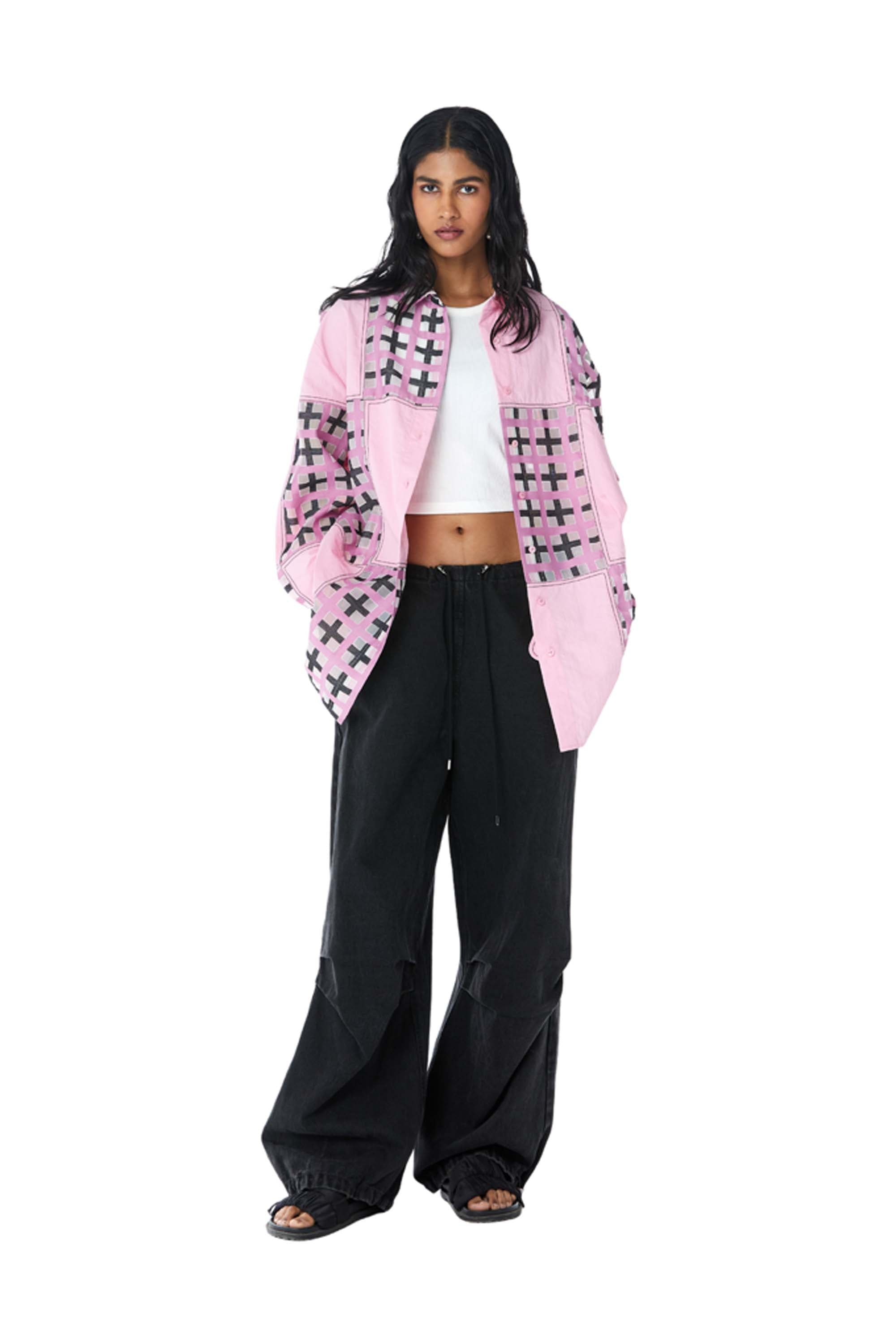 TAFFY' Grid - Blocked Shirt - Kanika Goyal Label