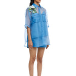 Talia' Embellished Organza Shirt - Kanika Goyal Label