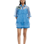 Talia' Embellished Organza Shirt - Kanika Goyal Label