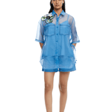 Talia' Embellished Organza Shirt - Kanika Goyal Label