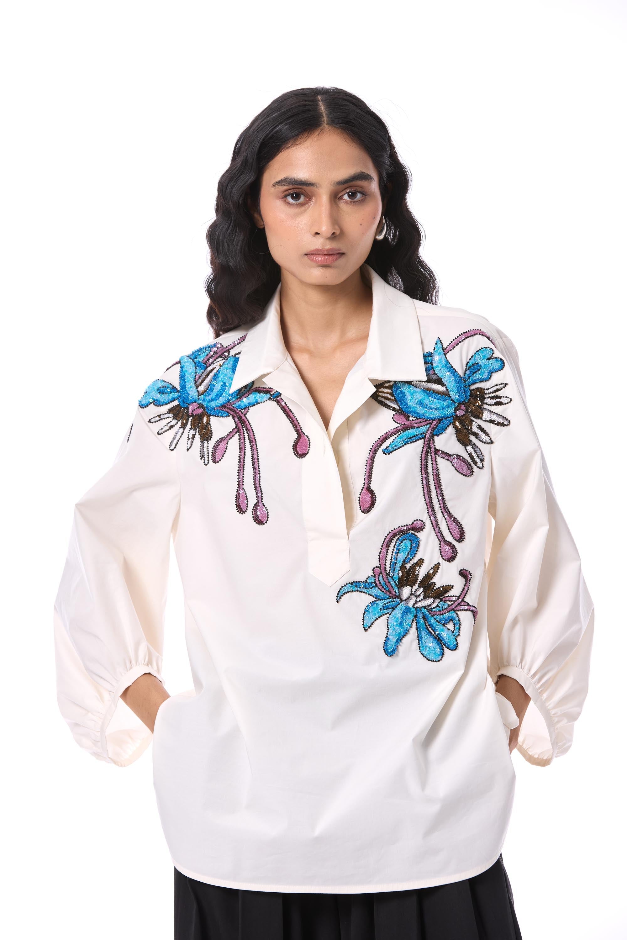 TANSY' EMBELLISHED TOP - Kanika Goyal Label