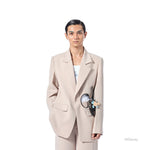 TAUPE HEADSPACE' BLAZER - Kanika Goyal Label