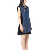 TRELLIS' EMBELLISHED DENIM DRESS - Kanika Goyal Label