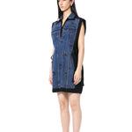 TRELLIS' EMBELLISHED DENIM DRESS - Kanika Goyal Label