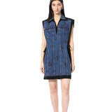 TRELLIS' EMBELLISHED DENIM DRESS - Kanika Goyal Label