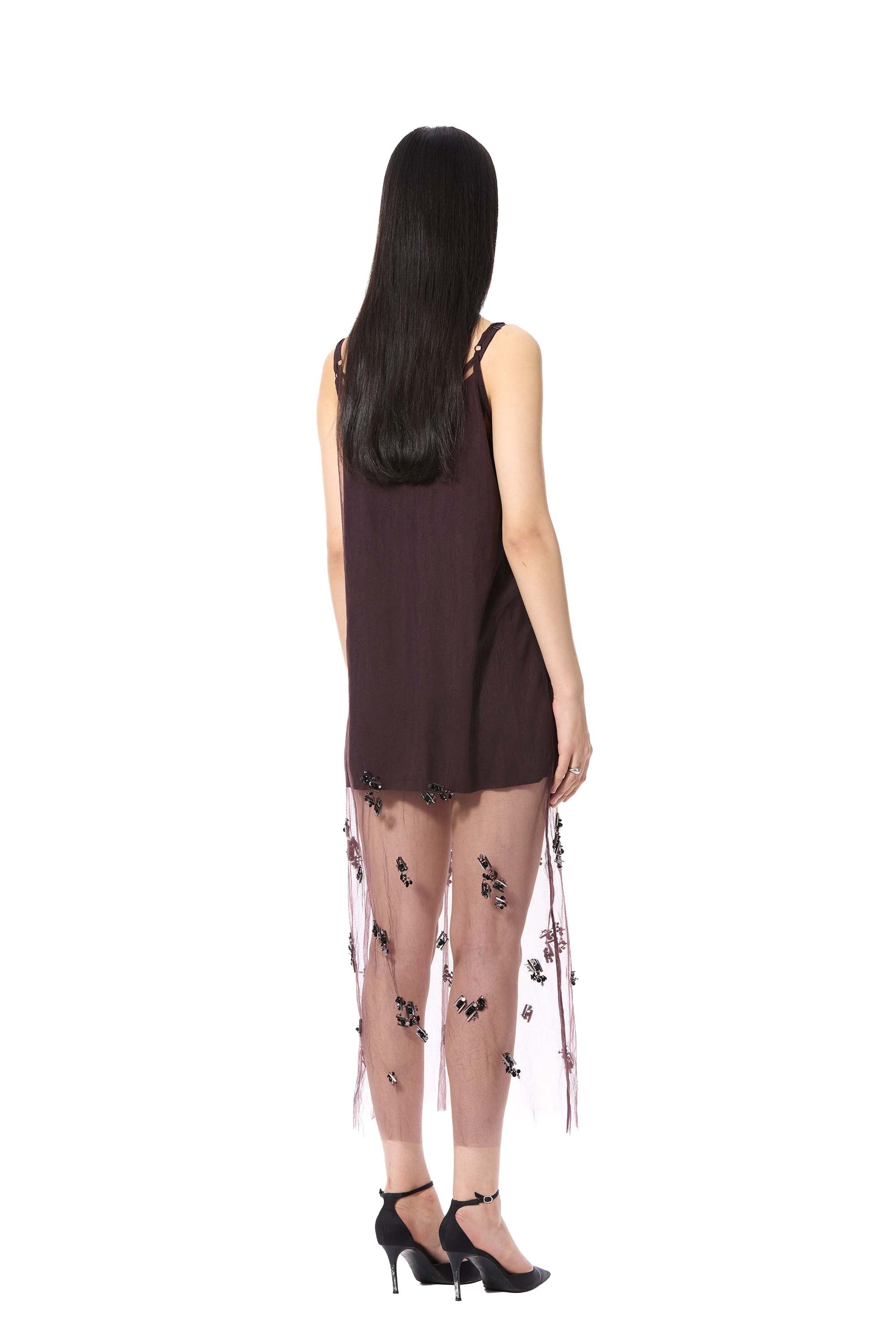 TRELLIS' EMBELLISHED SLIP DRESS - Kanika Goyal Label