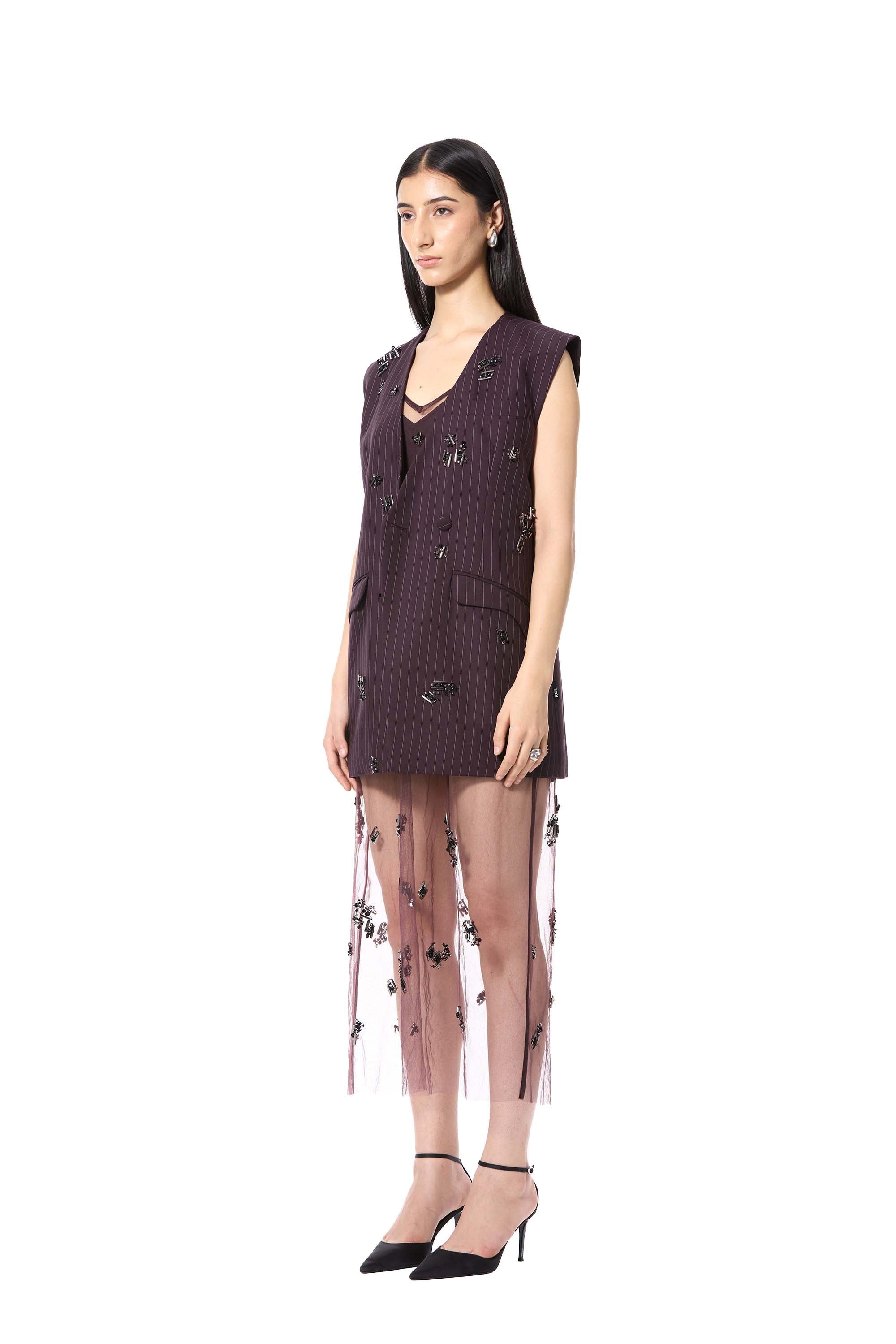 TRELLIS' EMBELLISHED VEST - Kanika Goyal Label