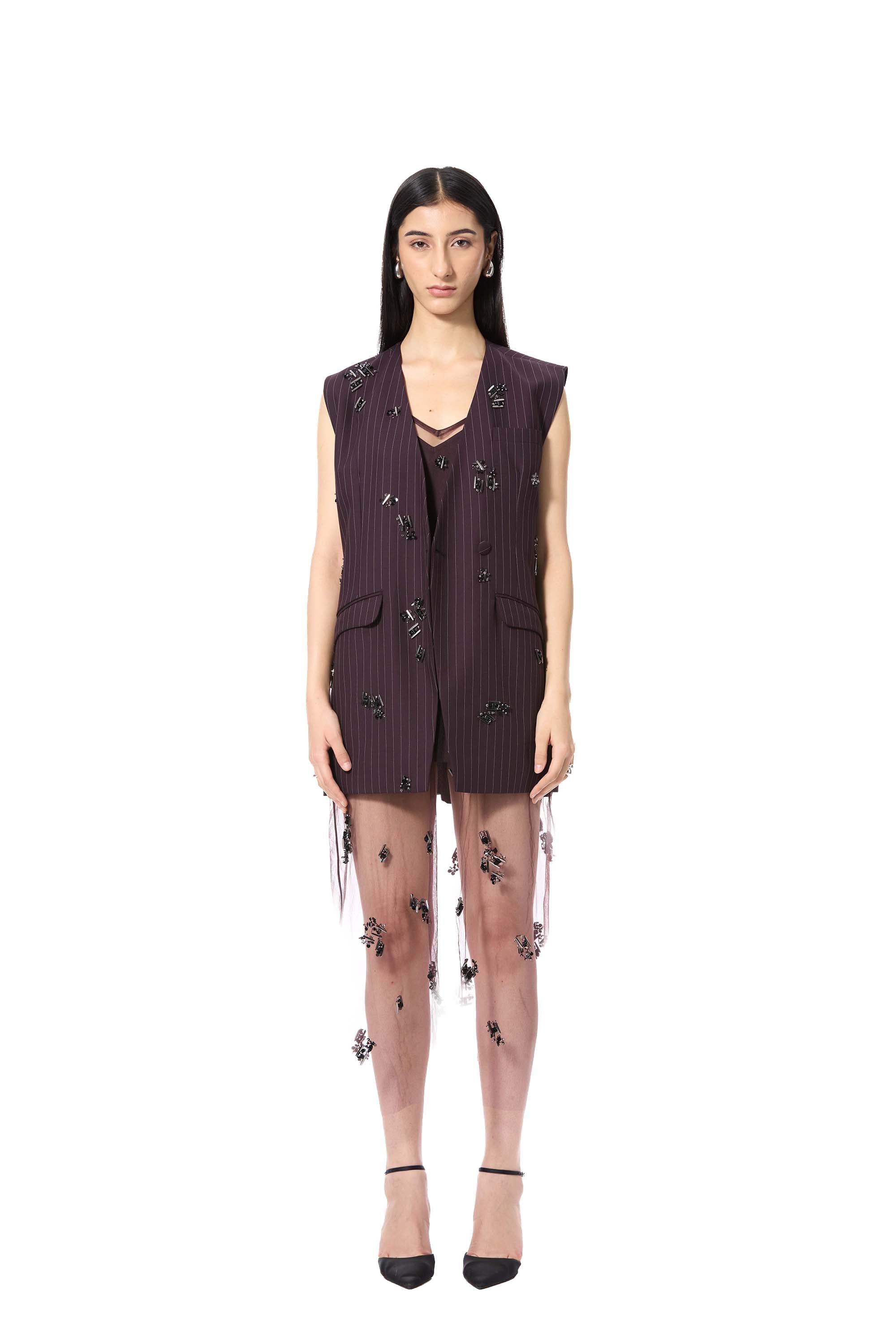 TRELLIS' EMBELLISHED VEST - Kanika Goyal Label