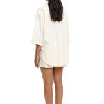 Twin Peonies' Hand Embellished Shirt - Kanika Goyal Label