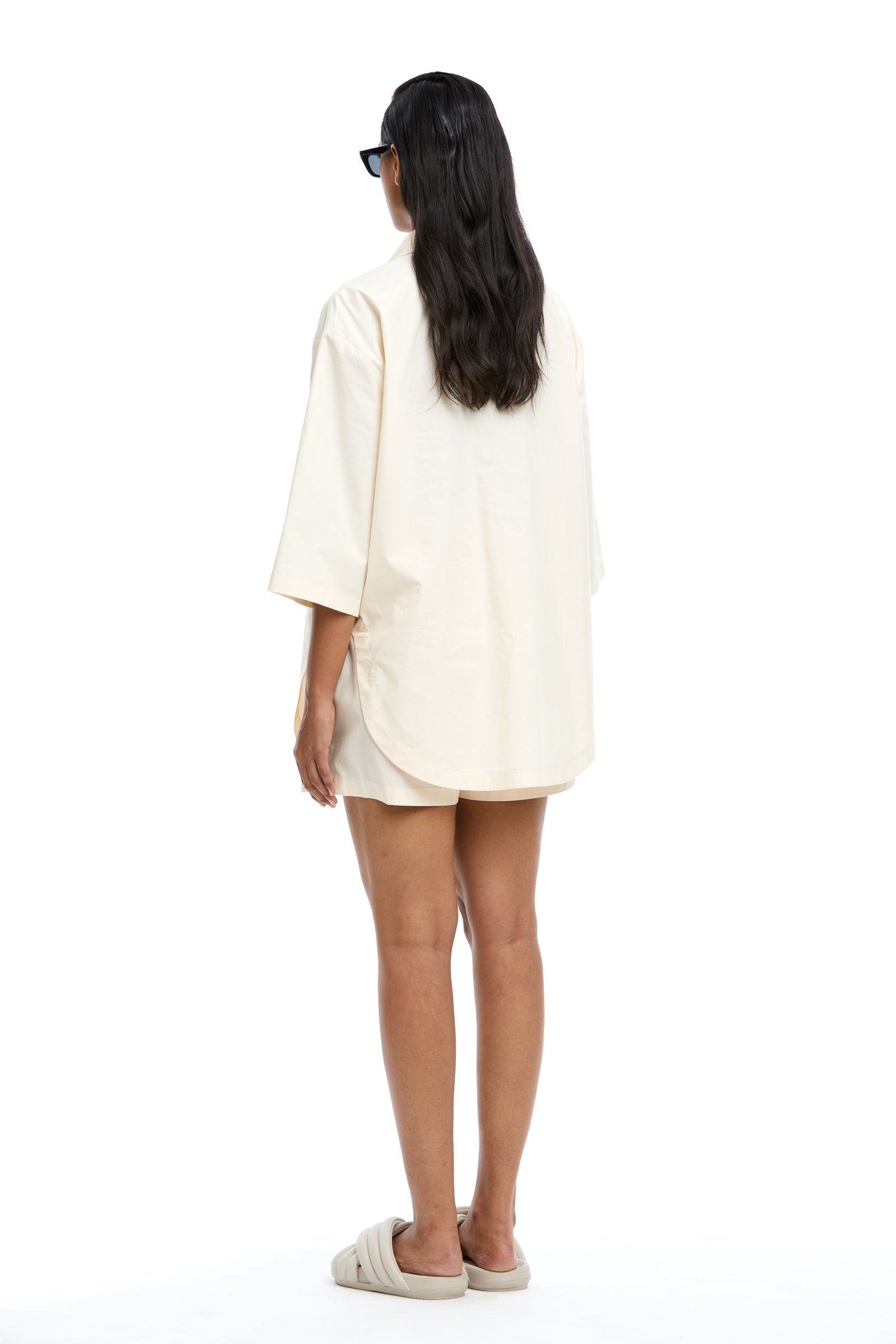 Twin Peonies' Hand Embellished Shirt - Kanika Goyal Label