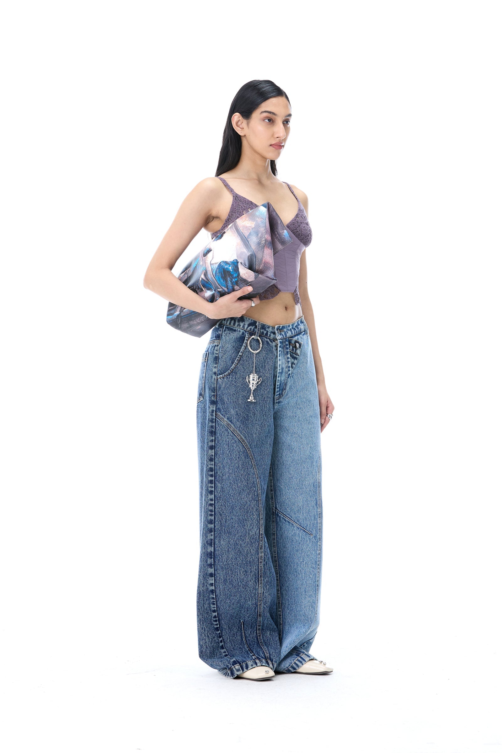 'TWINLINE' DENIM PANTS - Kanika Goyal Label