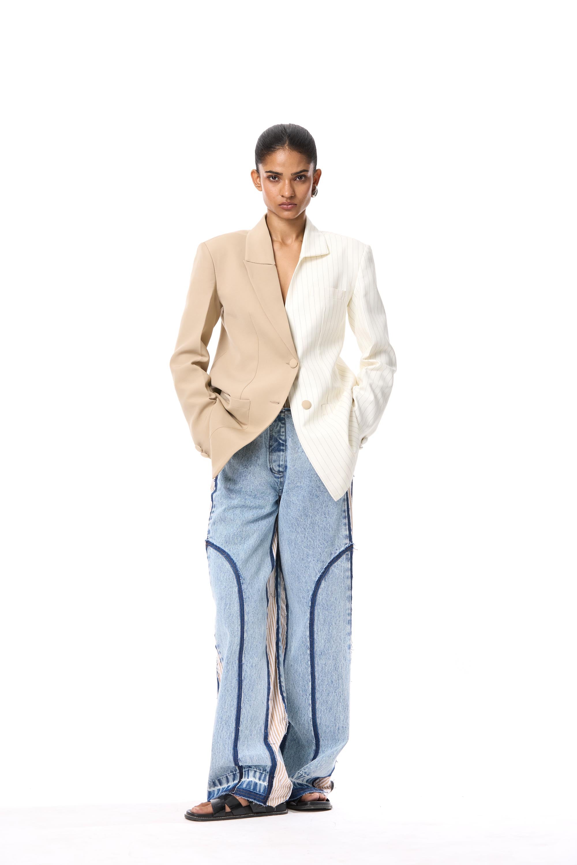 'UMBREL' HALF & HALF BLAZER - Kanika Goyal Label