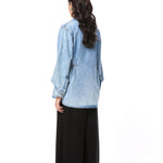 'VELNYX' EMBELLISHED DENIM TOP - Kanika Goyal Label