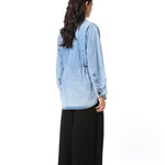 'VELNYX' EMBELLISHED DENIM TOP - Kanika Goyal Label