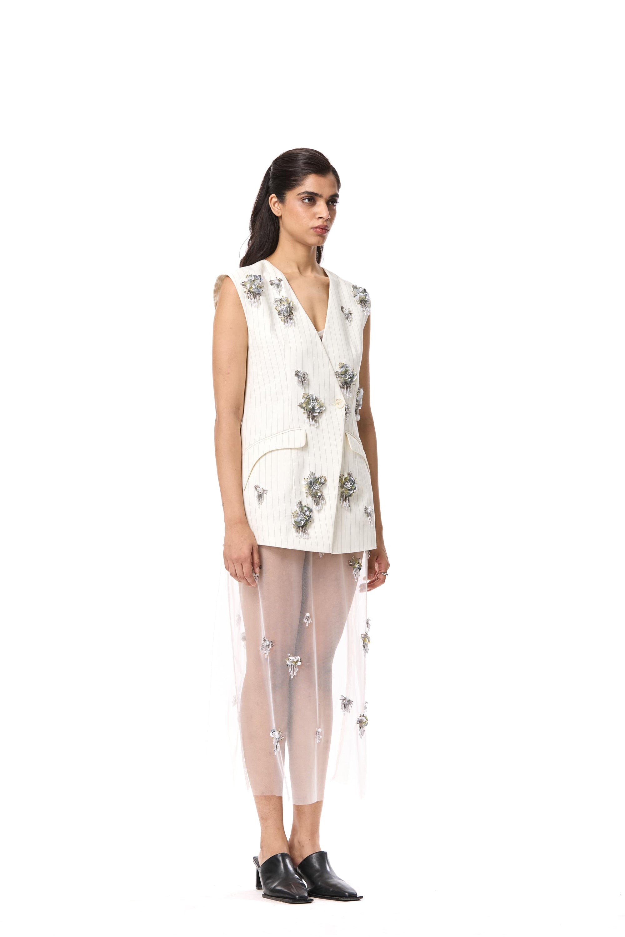 'VELNYX' EMBELLISHED SLIP DRESS - Kanika Goyal Label