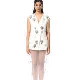 'VELNYX' FITTED EMBELLISHED VEST - Kanika Goyal Label