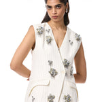 'VELNYX' FITTED EMBELLISHED VEST - Kanika Goyal Label