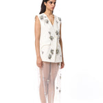 'VELNYX' FITTED EMBELLISHED VEST - Kanika Goyal Label