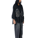 WARPED VINE' Denim Appliqué Shirt - Kanika Goyal Label