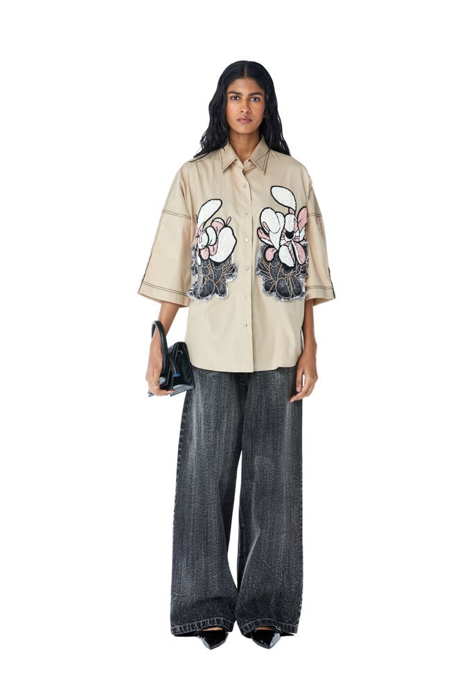 WARPED VINE Dual Embellished Shirt - Kanika Goyal Label