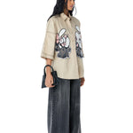 WARPED VINE' Dual Embellished Shirt - Kanika Goyal Label