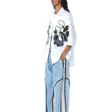 WARPED VINE' Dual Embellished Shirt - Kanika Goyal Label