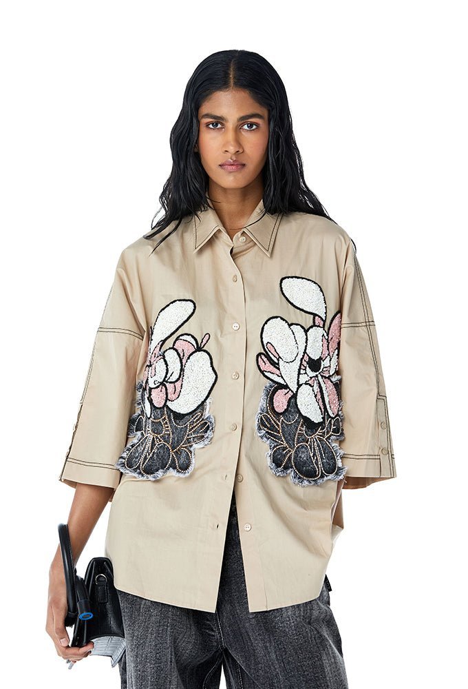 WARPED VINE Dual Embellished Shirt - Kanika Goyal Label
