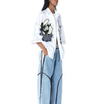 WARPED VINE' Dual Embellished Shirt - Kanika Goyal Label