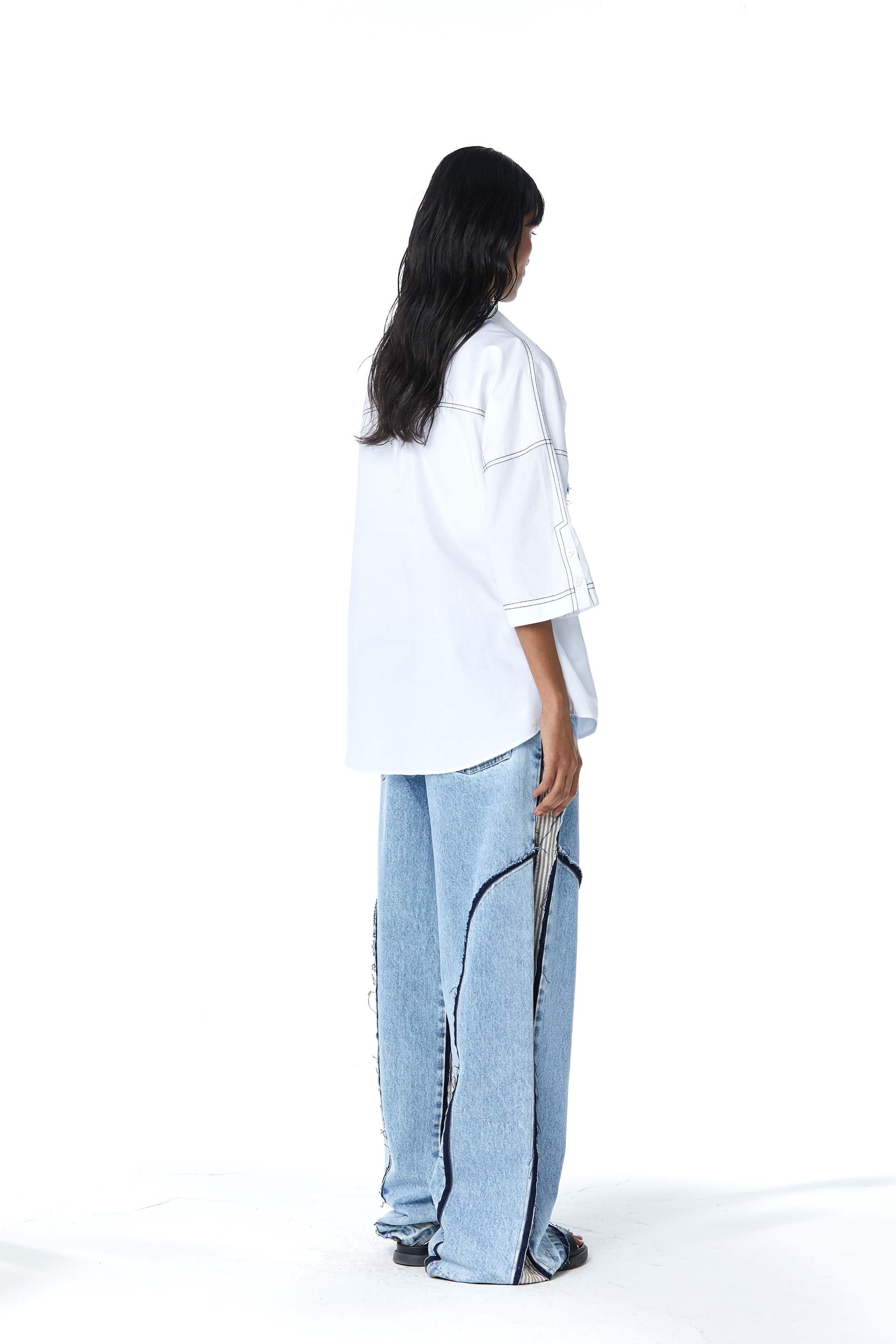 WARPED VINE' Dual Embellished Shirt - Kanika Goyal Label