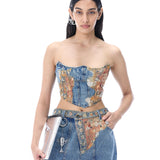 ‘WEAVETRACE’ CROSS OVER DENIM PANTS - Kanika Goyal Label