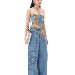 ‘WEAVETRACE’ DENIM TOP - Kanika Goyal Label