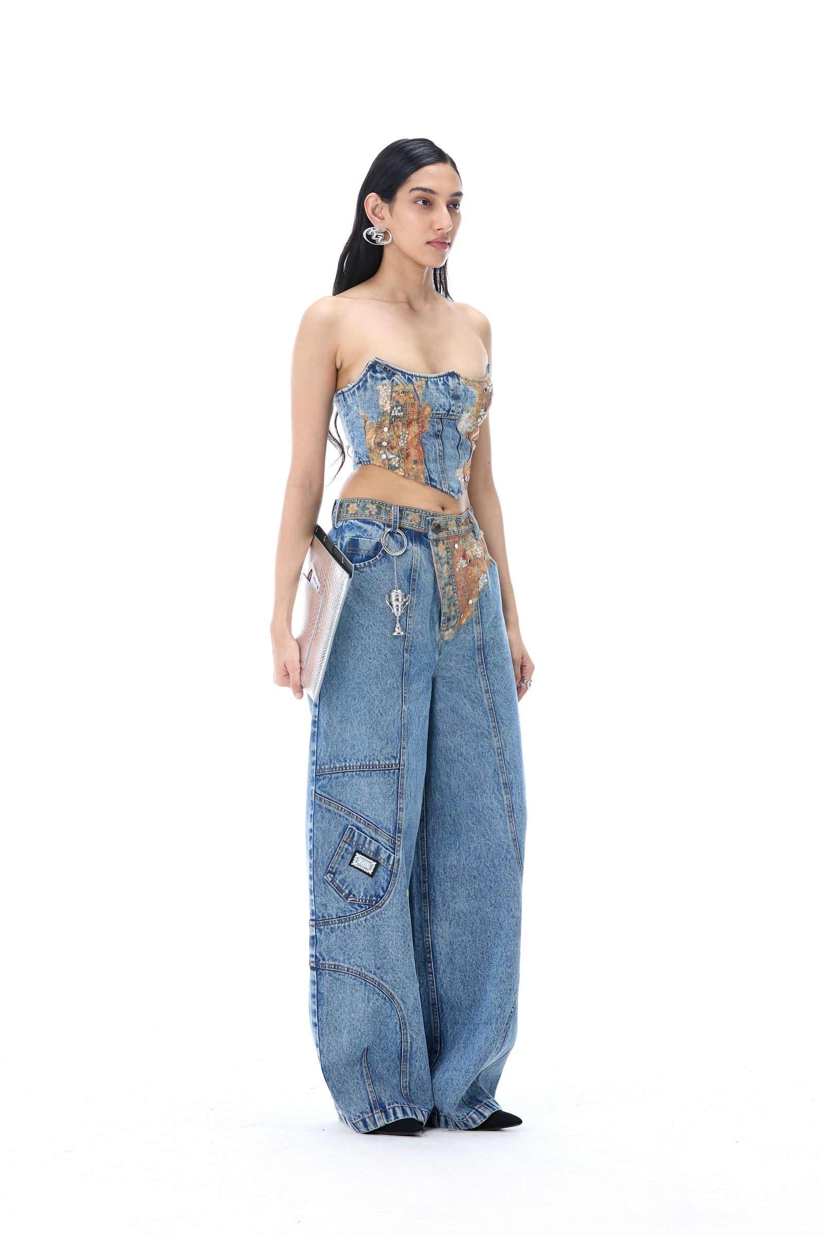 ‘WEAVETRACE’ DENIM TOP - Kanika Goyal Label