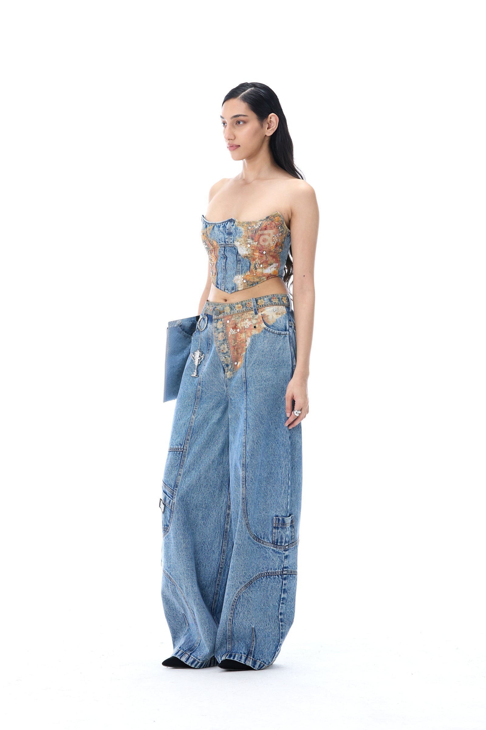 ‘WEAVETRACE’ DENIM TOP - Kanika Goyal Label