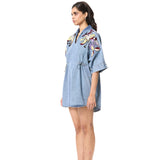'WYSTERIA' EMBELLISHED DENIM DRESS - Kanika Goyal Label
