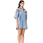 'WYSTERIA' EMBELLISHED DENIM DRESS - Kanika Goyal Label