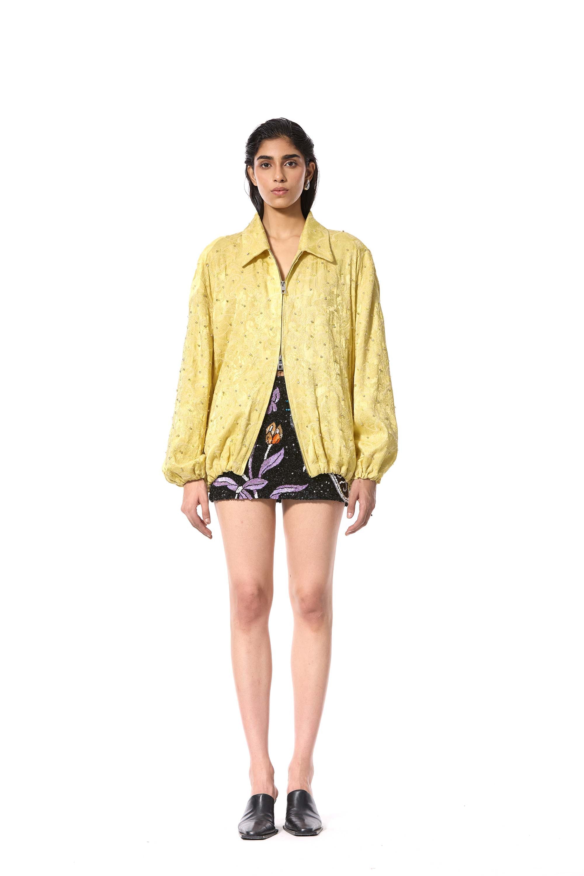 ZELOR' EMBELLISHED BOMBER - Kanika Goyal Label