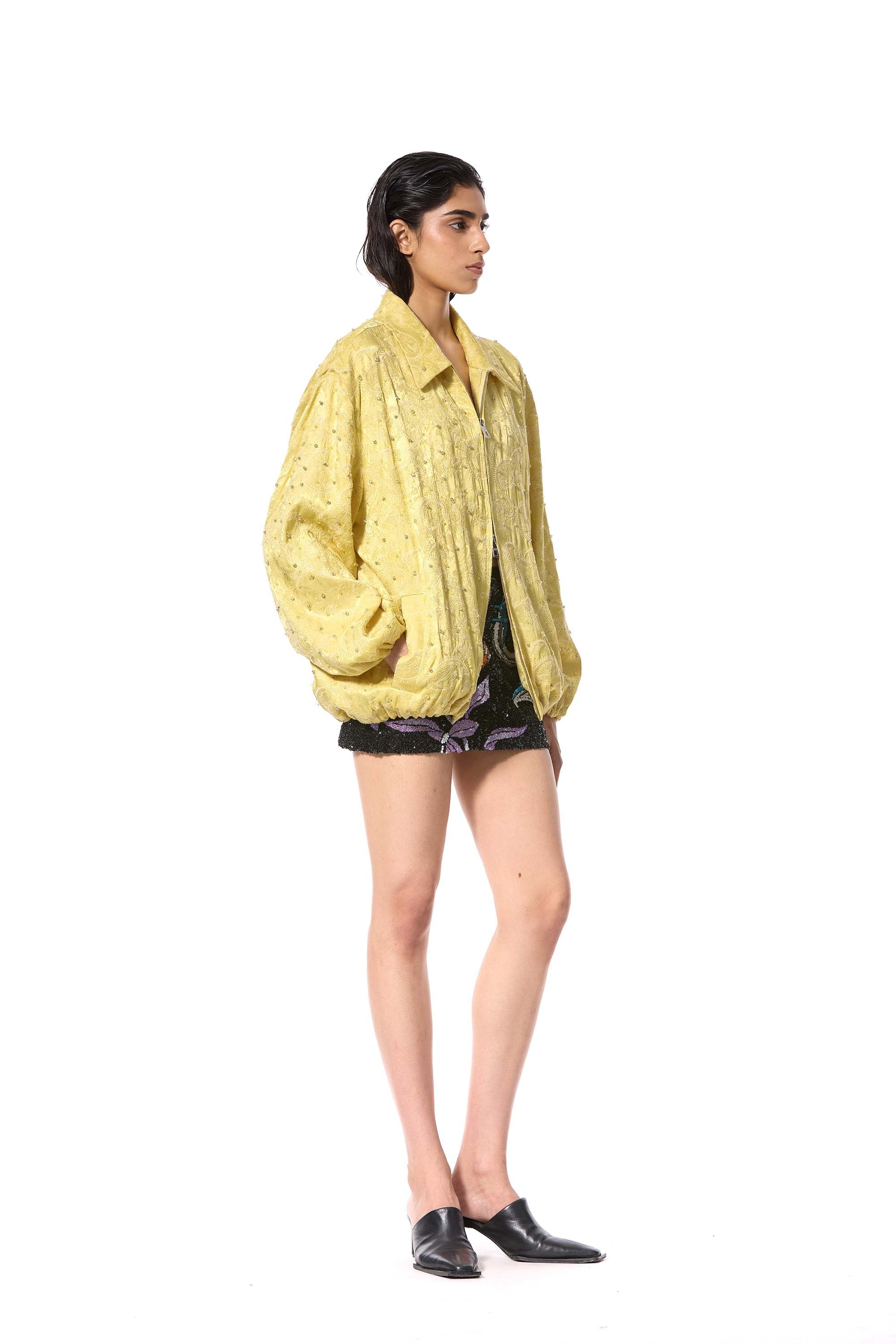 ZELOR' EMBELLISHED BOMBER - Kanika Goyal Label