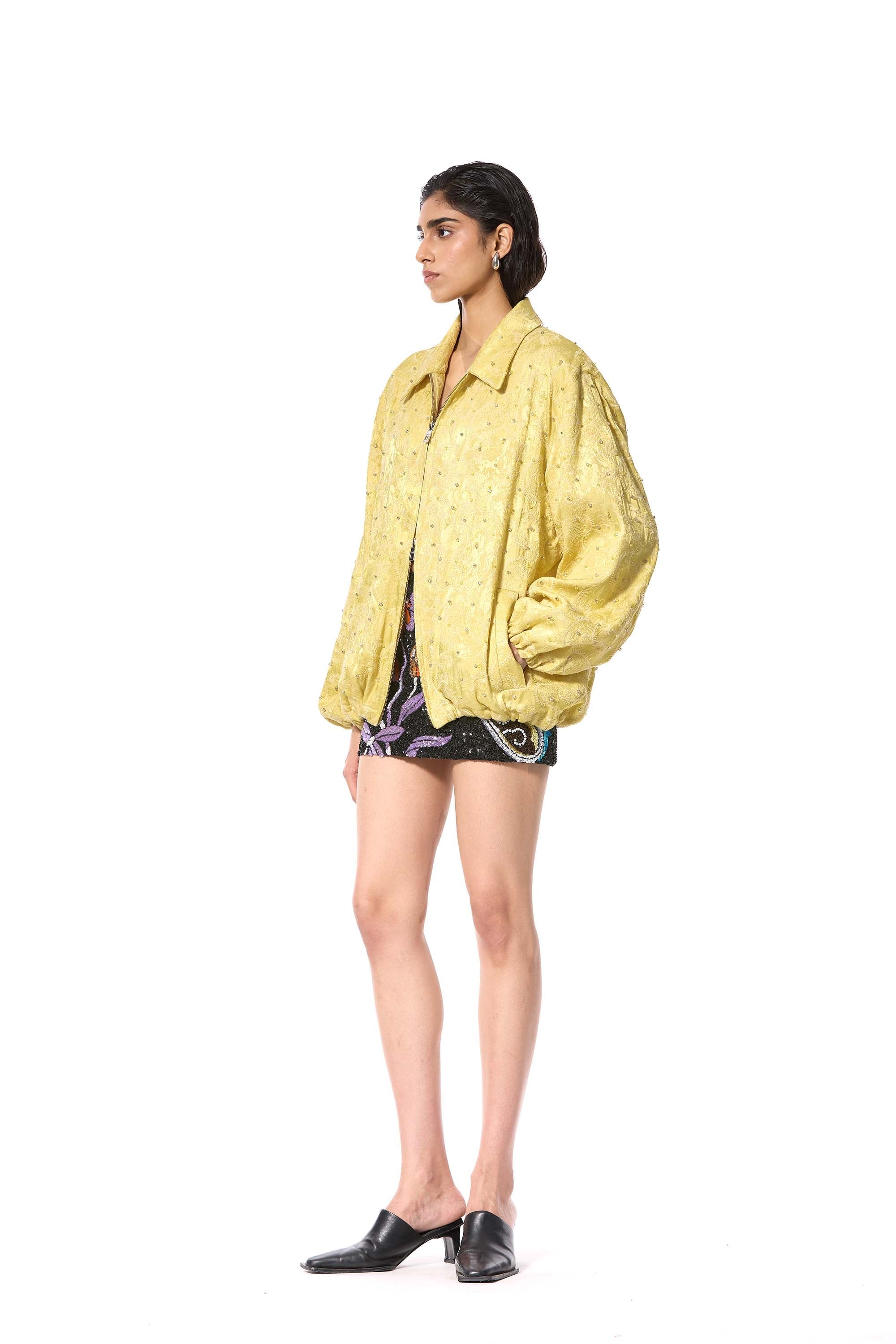 ZELOR' EMBELLISHED BOMBER - Kanika Goyal Label