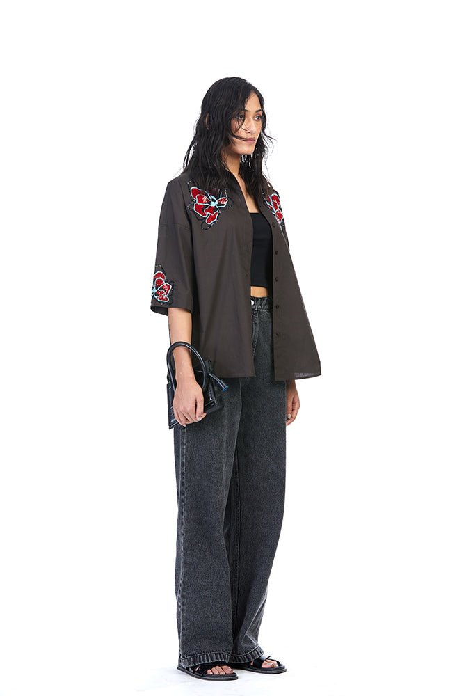 ZEYA' Embellished Shirt - Kanika Goyal Label