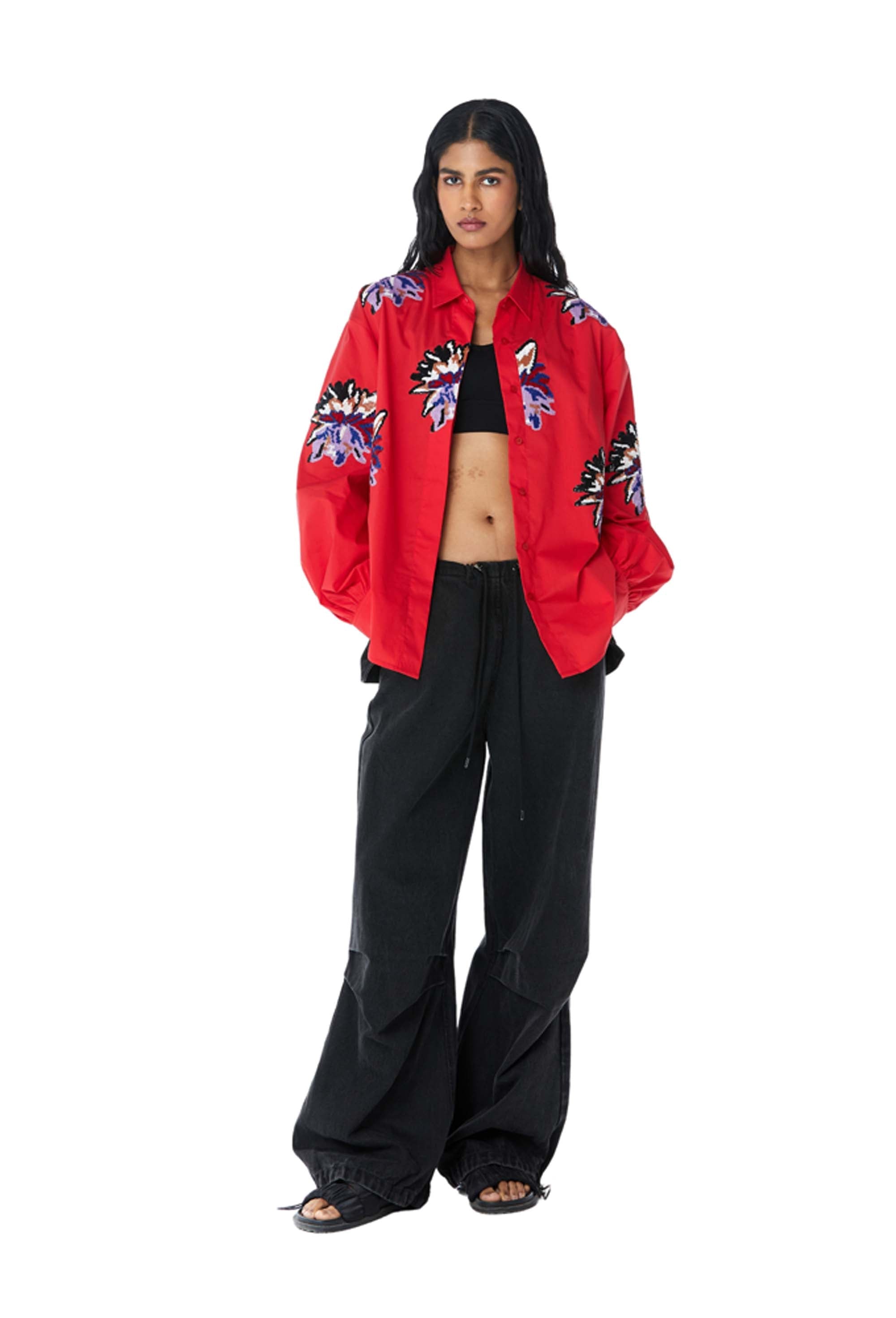 ZINNIA' Embellished Shirt - Kanika Goyal Label