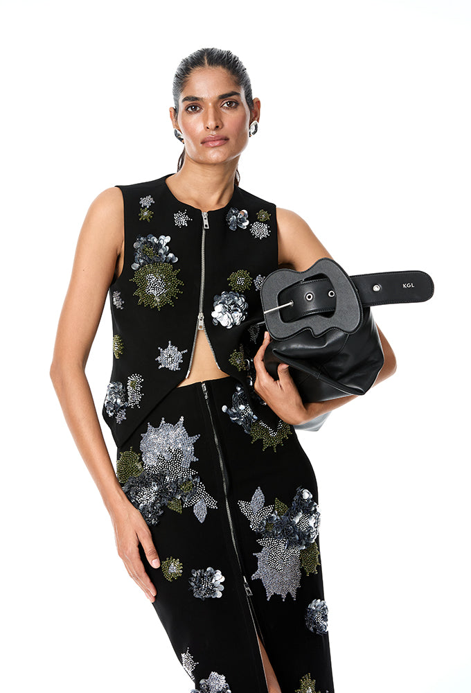 ZINNIA' Embellished Skirt - Kanika Goyal Label