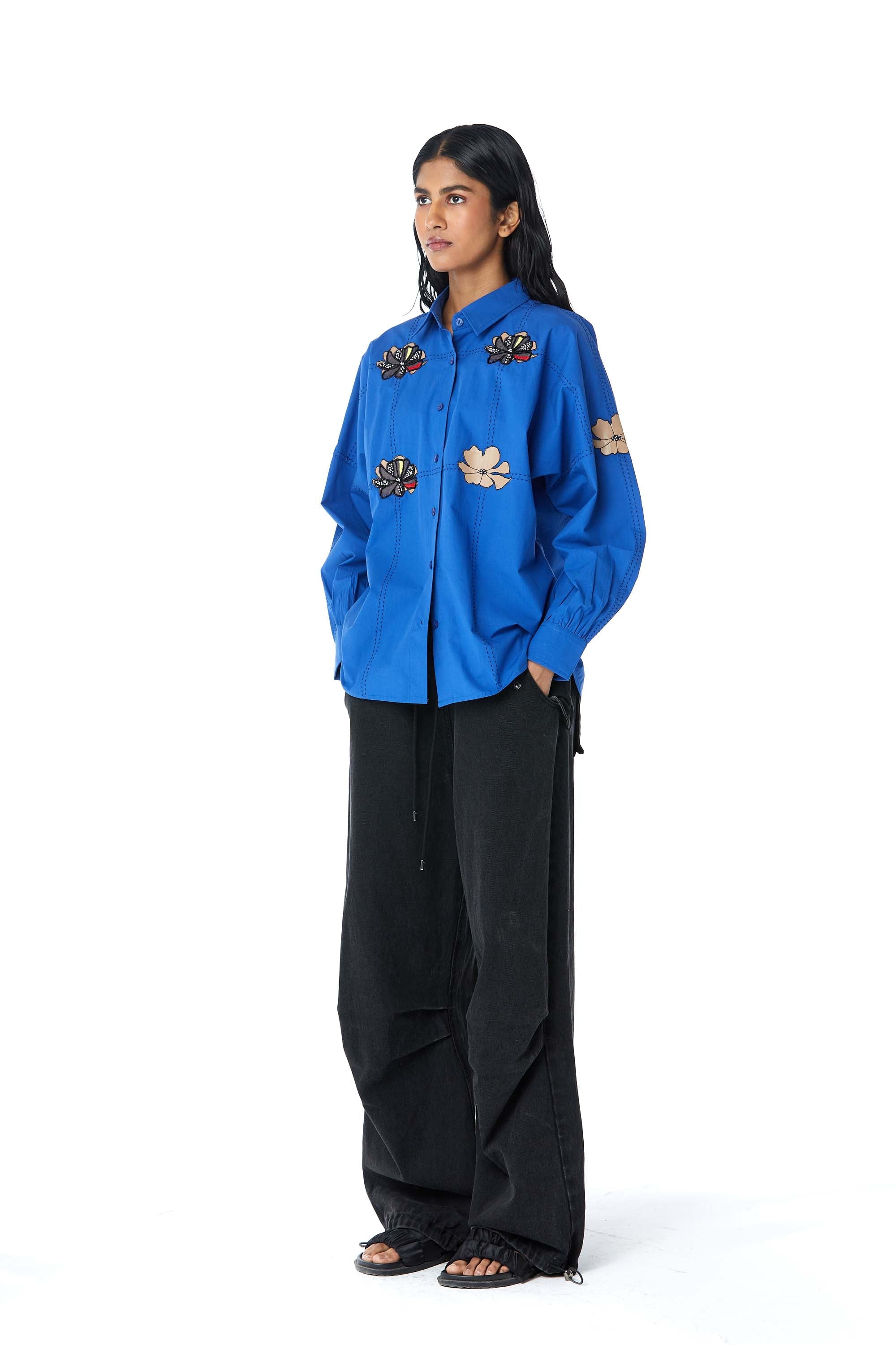 ‘ZYLA’ Appliquè Shirt - Kanika Goyal Label