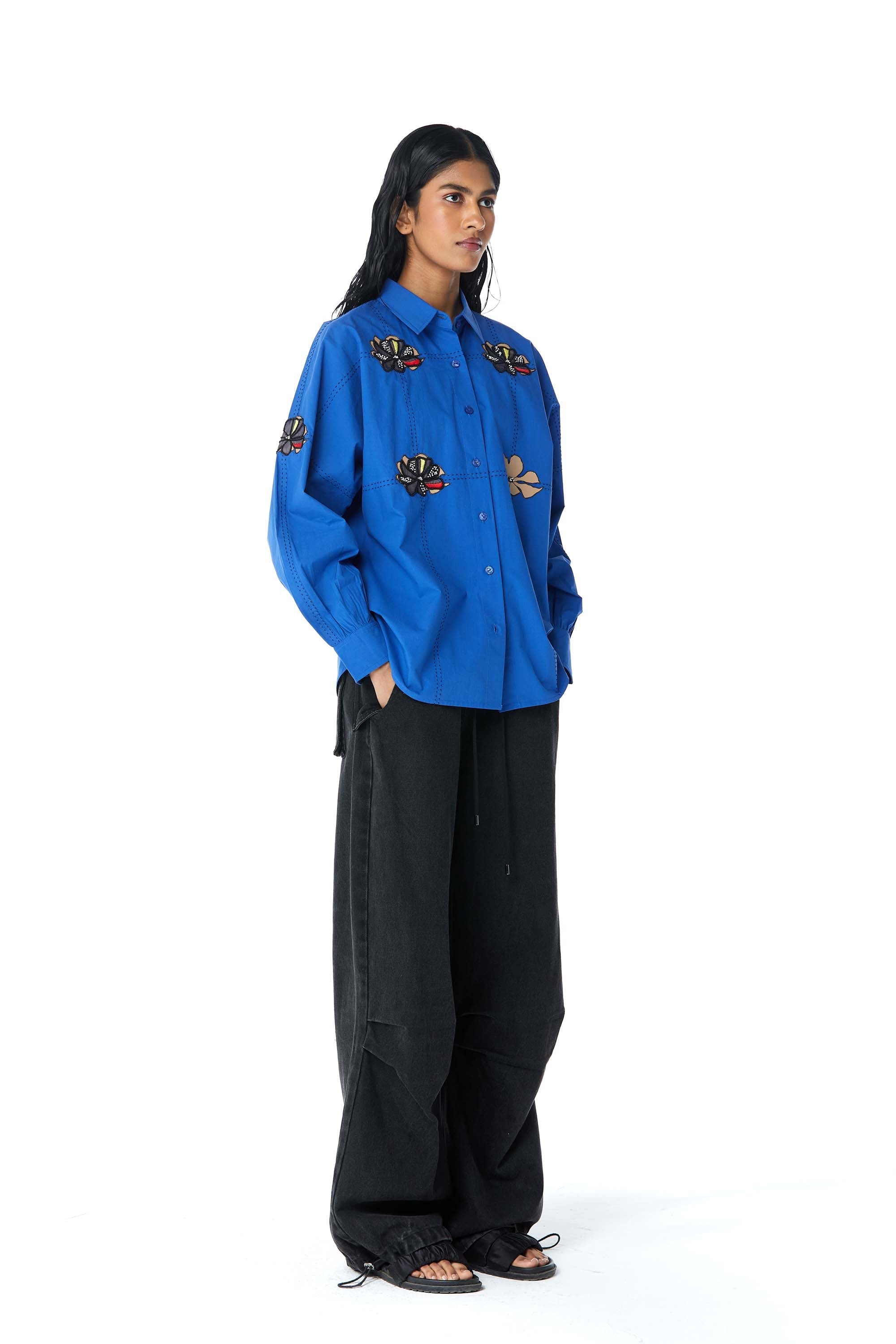 ‘ZYLA’ Appliquè Shirt - Kanika Goyal Label