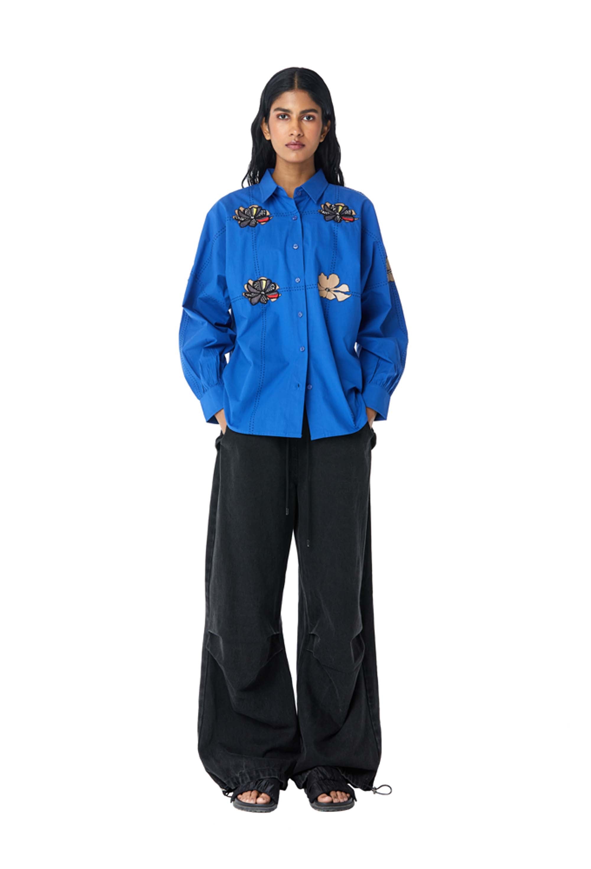 ‘ZYLA’ Appliquè Shirt - Kanika Goyal Label