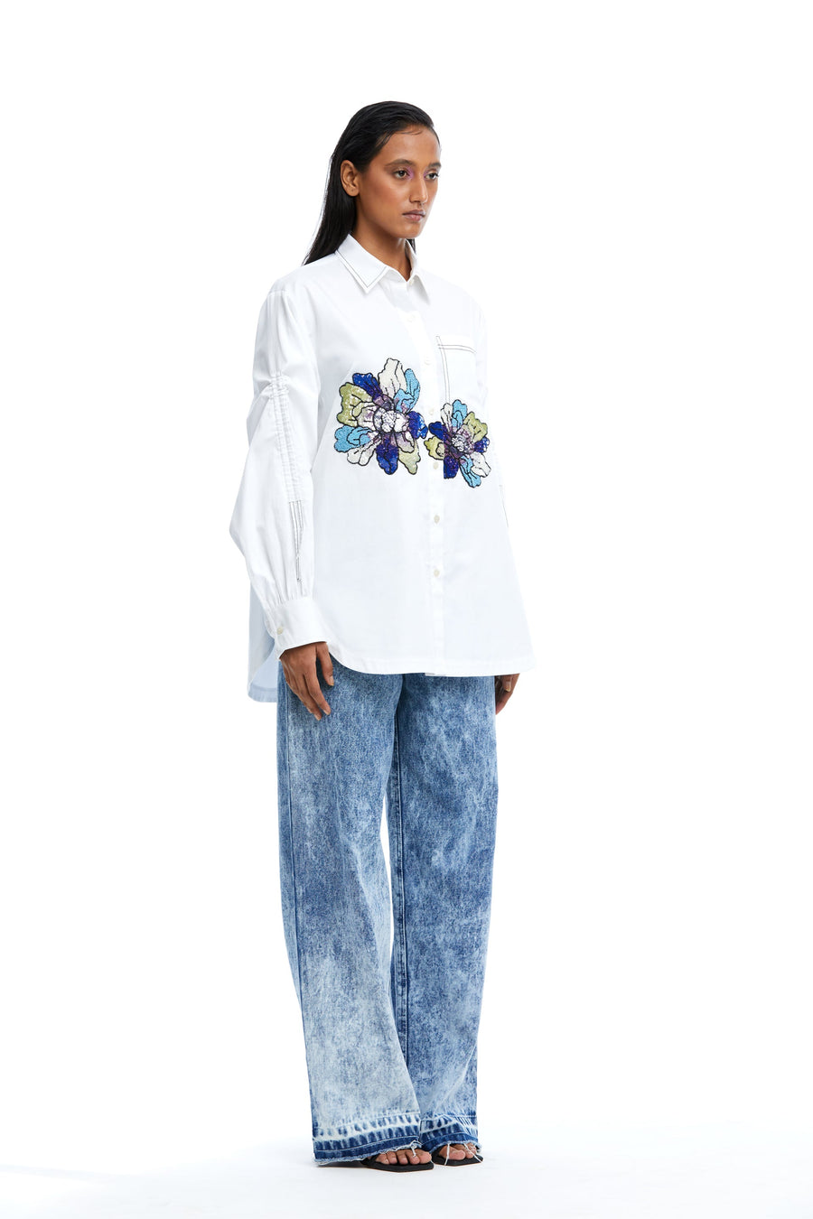 'Aria' Hand Embellished Shirt - Kanika Goyal Label