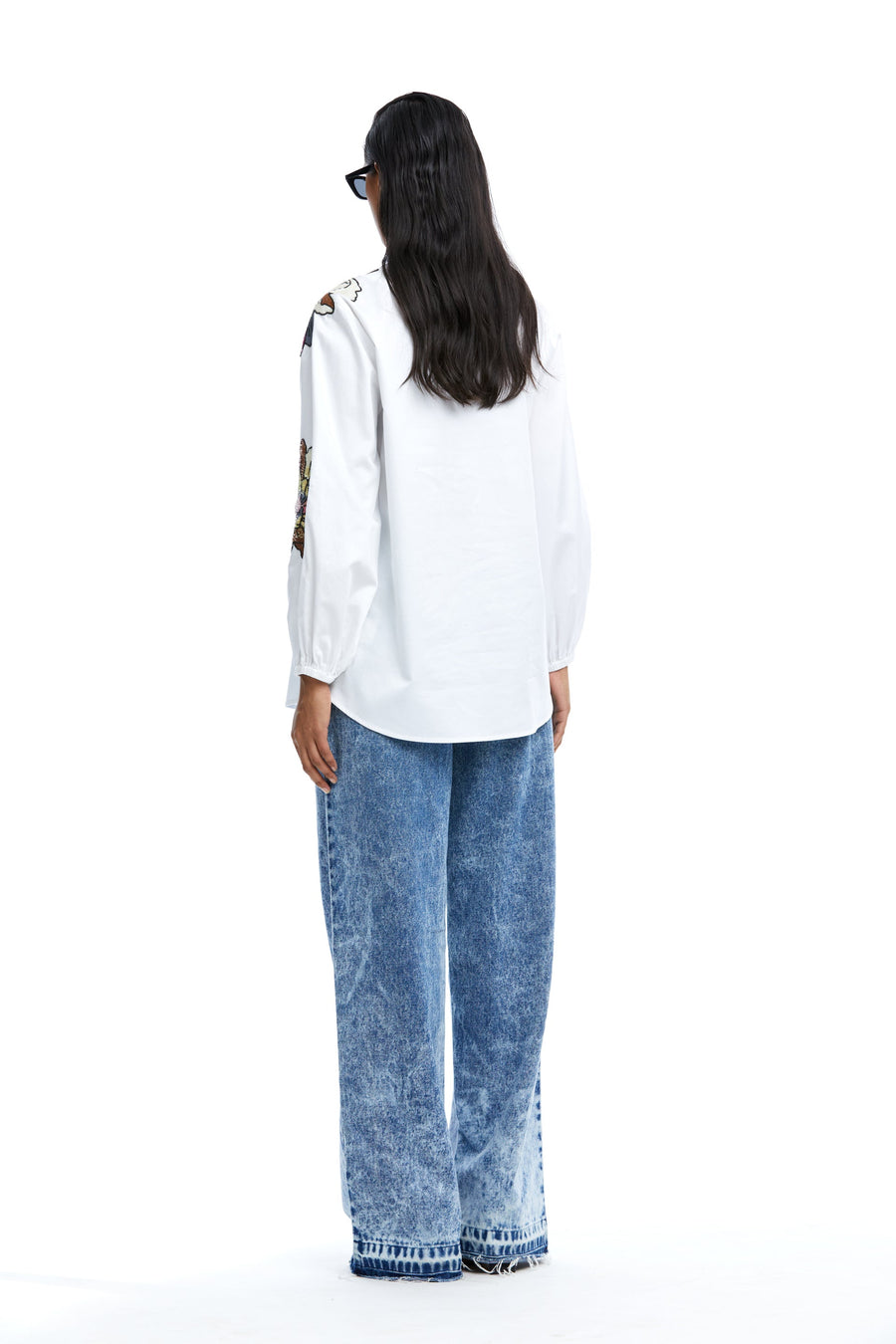 'Ayla' Embellished Wrap Shirt - Kanika Goyal Label
